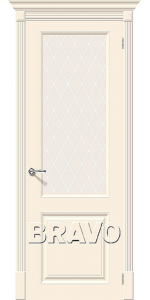 Межкомнатная дверь BRAVO Скинни-13 Cream White Сrystal