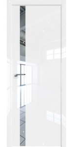 Межкомнатная дверь Profildoors 6LK Белый люкс Стекло Зеркало