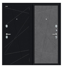 Дверь входная металлическая Граффити-5 Букле черное/Slate Art