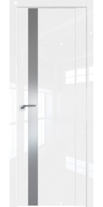Межкомнатная дверь Profildoors 62L Белый люкс Lacobel Серебряный лак