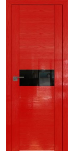 Межкомнатная дверь Profildoors 2.05STP Pine Red glossy Стекло Черный лак