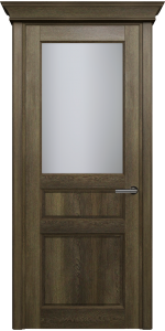 Межкомнатная дверь STATUS CLASSIC 532 ВИНТАЖ стекло Сатинато белое