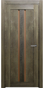 Межкомнатная дверь STATUS OPTIMA 133 ВИНТАЖ Стекло сатинато бронза