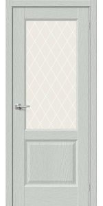 Межкомнатная дверь BRAVO Неоклассик-33 Grey Wood / White Сrystal