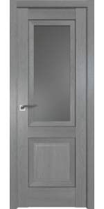 Межкомнатная дверь Profildoors 2.88XN Грувд серый Стекло Графит