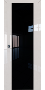 Межкомнатная дверь Profildoors 8L Магнолия люкс Стекло Черный триплекс