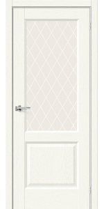 Межкомнатная дверь BRAVO Неоклассик-33 White Wood / White Сrystal