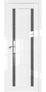 Межкомнатная дверь Profildoors 15L Белый люкс Стекло Дождь черный