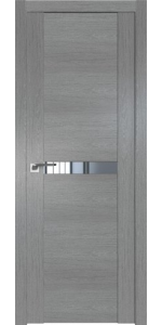Межкомнатная дверь Profildoors 2.01XN Грувд серый Стекло Зеркало