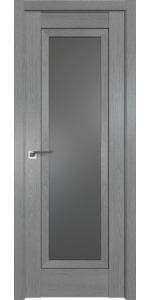 Межкомнатная дверь Profildoors 2.86XN Грувд серый Стекло Графит