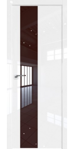 Межкомнатная дверь Profildoors 5LK Белый люкс Стекло Коричневый лак