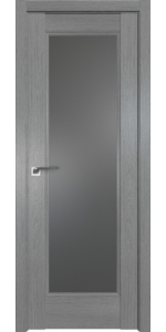 Межкомнатная дверь Profildoors 92XN Грувд серый Стекло Графит
