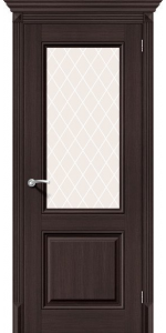 Межкомнатная дверь BRAVO Классико-33 Wenge Veralinga СТ-White Сrystal