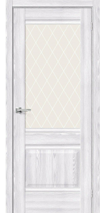 Межкомнатная дверь BRAVO Прима-3 Riviera Ice / White Сrystal