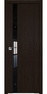 Межкомнатная дверь Profildoors 62XN Дарк браун Стекло Lacobel Черный лак