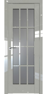 Межкомнатная дверь Profildoors 102L Галька люкс Стекло графит