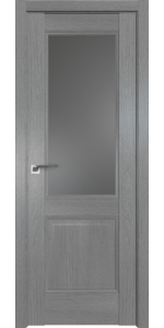 Межкомнатная дверь Profildoors 90XN Грувд серый Стекло Графит