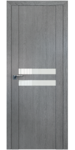 Межкомнатная дверь Profildoors 2.03XN Грувд серый Стекло Перламутровый лак