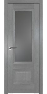 Межкомнатная дверь Profildoors 2.90XN Грувд серый Стекло Графит