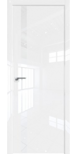 Межкомнатная дверь Profildoors 6LK Белый люкс Стекло Белый лак
