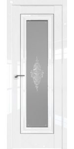Межкомнатная дверь Profildoors 24L Белый люкс Стекло Кристалл графит