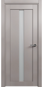 Межкомнатная дверь STATUS OPTIMA 134 GREY Стекло сатинато белое