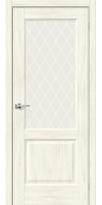 Межкомнатная дверь BRAVO Неоклассик-33 Nordic Oak / White Сrystal