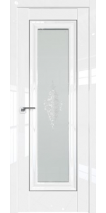 Межкомнатная дверь Profildoors 24L Белый люкс Стекло Кристалл матовый