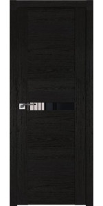 Межкомнатная дверь Profildoors 2.01XN Дарк браун Стекло Черный лак