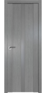 Межкомнатная дверь Profildoors 2.04XN Грувд серый Стекло Серебряный лак