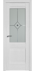 Межкомнатная дверь Profildoors 2XN Монблан Стекло Узор матовое с прозрачным фьюзингом(ромб)