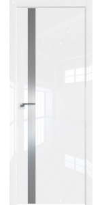 Межкомнатная дверь Profildoors 6LK Белый люкс Стекло Серебряный лак