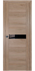 Межкомнатная дверь Profildoors 2.05XN Салинас светлый Стекло Черный лак