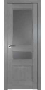 Межкомнатная дверь Profildoors 94XN Грувд серый Стекло Графит