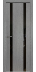 Межкомнатная дверь Profildoors 9ZN Грувд серый Черный лак