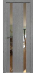 Межкомнатная дверь Profildoors 9ZN Грувд серый Зеркало