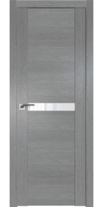 Межкомнатная дверь Profildoors 2.01XN Грувд серый Стекло Белый лак