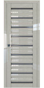 Межкомнатная дверь Profildoors 76L Галька люкс Стекло графит