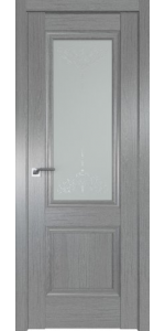 Межкомнатная дверь Profildoors 2.37XN Грувд серый Стекло Франческо кристалл
