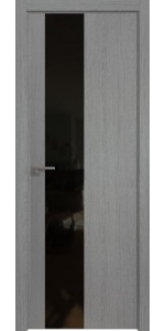 Межкомнатная дверь Profildoors 5ZN Грувд серый Черный лак