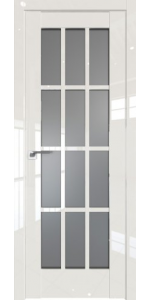 Межкомнатная дверь Profildoors 102L Магнолия люкс Стекло графит