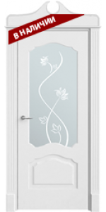 Межкомнатная дверь Офрам "Версаль" Со стеклом лотос Белый