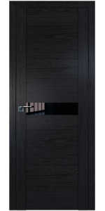 Межкомнатная дверь Profildoors 2.05XN Дарк браун Стекло Черный лак