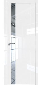 Межкомнатная дверь Profildoors 62L Белый люкс Стекло Зеркало