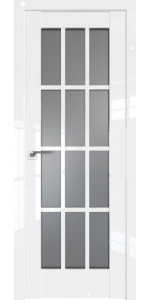 Межкомнатная дверь Profildoors 102L Белый люкс Стекло графит