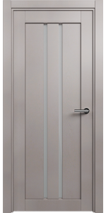 Межкомнатная дверь STATUS OPTIMA 133 GREY Стекло сатинато белое