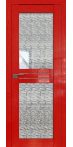 Межкомнатная дверь Profildoors 2.56STP Pine Red glossy Стекло Дождь белый