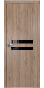 Межкомнатная дверь Profildoors 2.03XN Салинас светлый Стекло Черный лак
