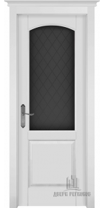 Межкомнатная дверь Фоборг эмаль белая остекленная