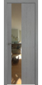 Межкомнатная дверь Profildoors 5ZN Грувд серый Зеркало